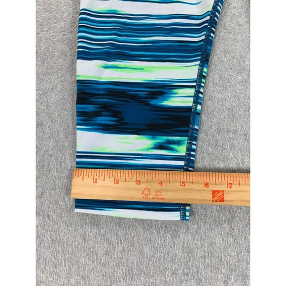 Nike‎ Dri Fit 3/4 Length Compression Leggings (Women's Medium) Blue/Green - Picture 9 of 10